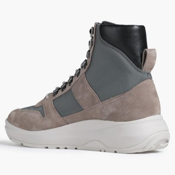 Michael Kors Men Lace Up Combat Boots Asher Boot Size US 10.5M Mushroom Suede - Picture 3 of 5